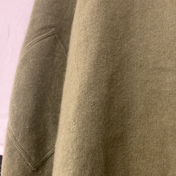 Coach green cashmere / leather accents sweater size m - Picture 3 of 6